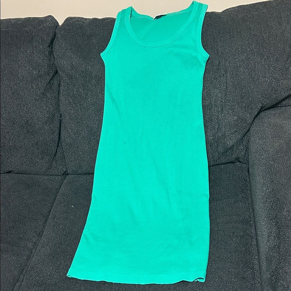 Sleeveless Tank Dress in Green